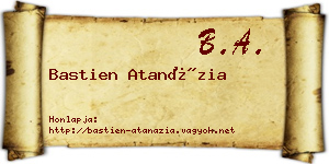 Bastien Atanázia névjegykártya